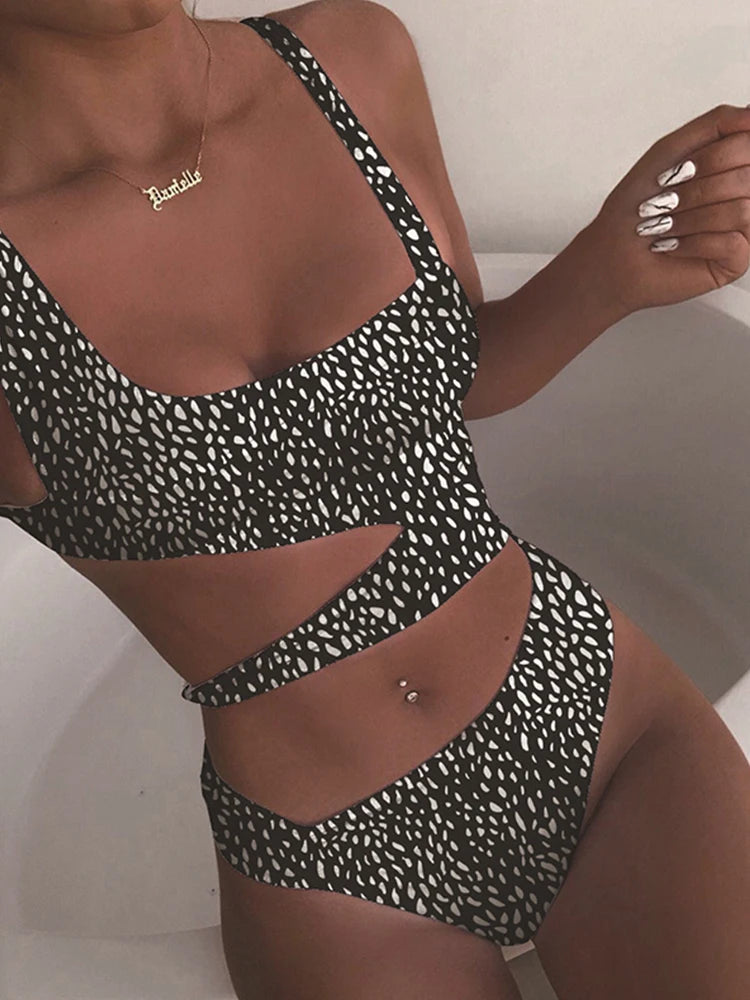 One-Piece Cut Out Push-Up Swimsuit