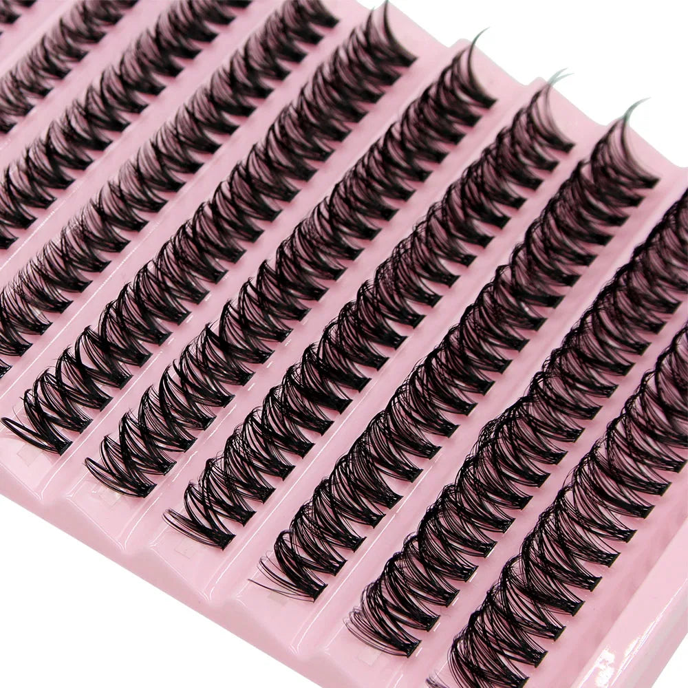 Super Bunch Mink Eyelashes 1 Box/200 Bundles Natural Eyelash Extension 3D Russia Individual Cluster Makeup Tools Lashes Cilia