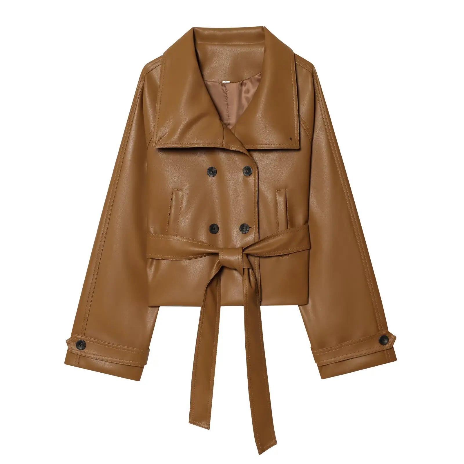 Double Breasted Turn-Down Collar Street Jacket